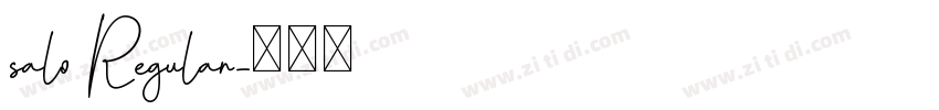 salo Regular字体转换